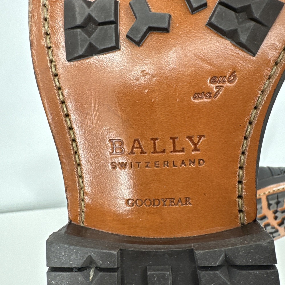 Bally Of Switzerland Injected-Sole Oxford US 7D Dark Brown Leather Cap Toe - Picture 9 of 11